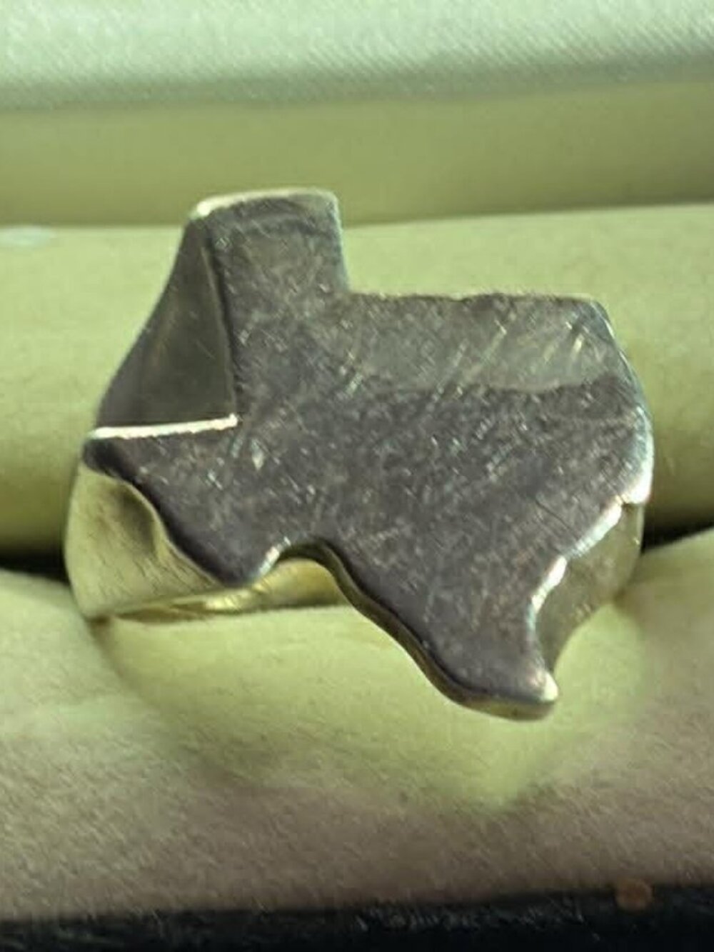 Silver TEXAS MAP ring